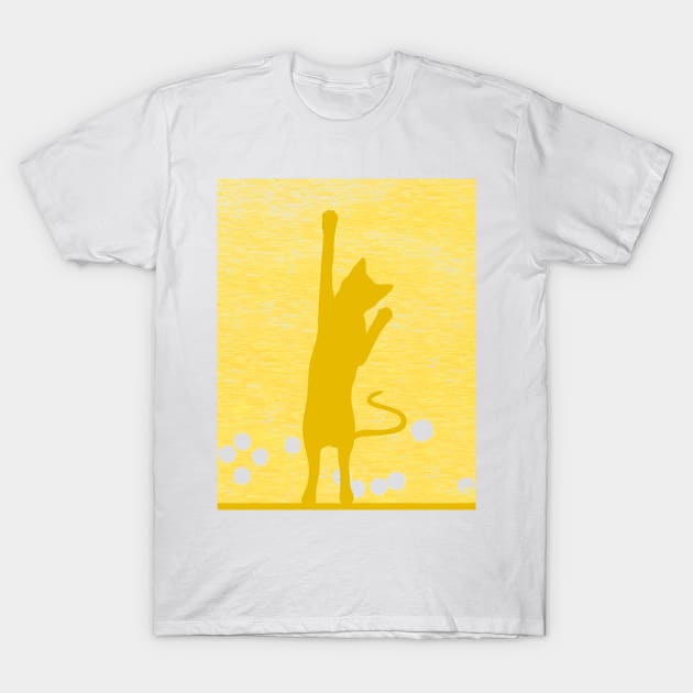 YELLOW HIGH FIVE CAT T-Shirt by JeanGregoryEvans1